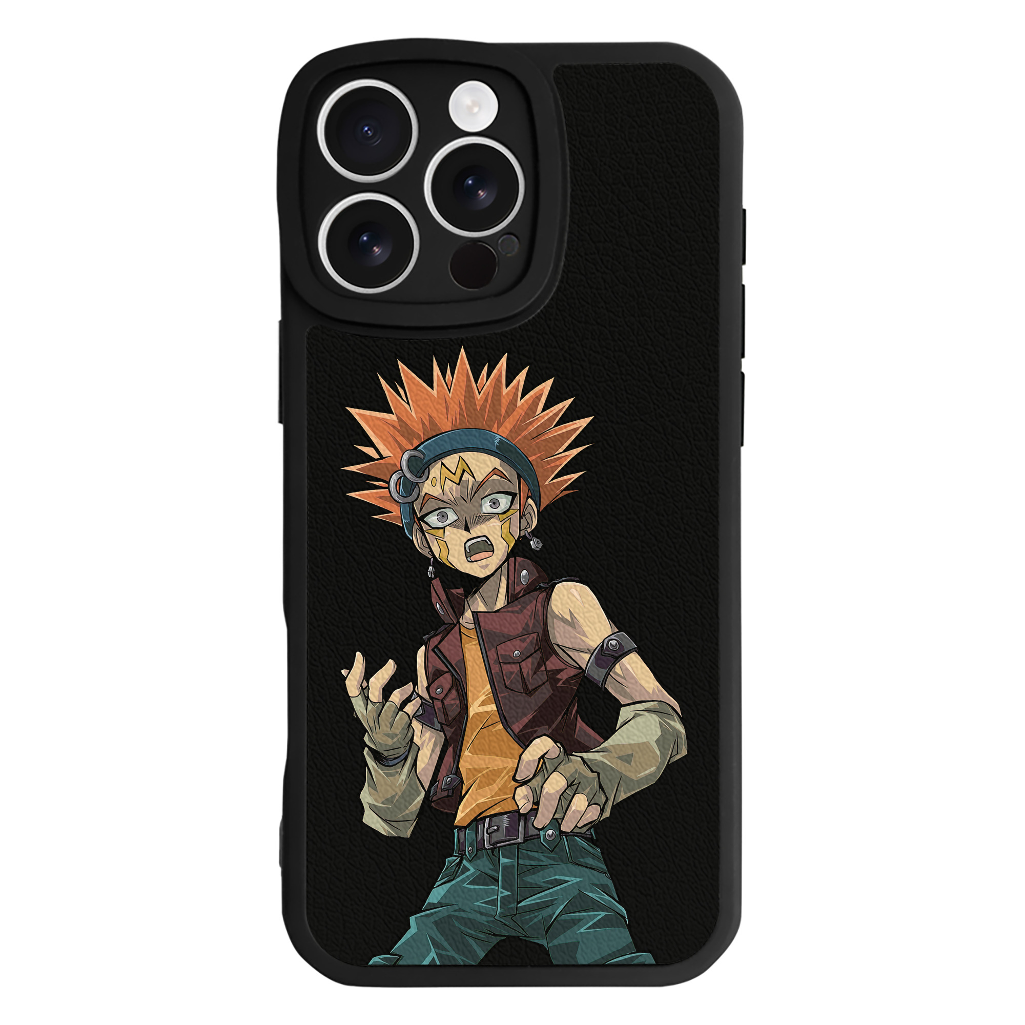 （画像用） 遊☆戯☆王 Yu-Gi-Oh! 【iPhone 16シリーズ対応】シリコンスマホケース（レザー調） 材質：シリコン